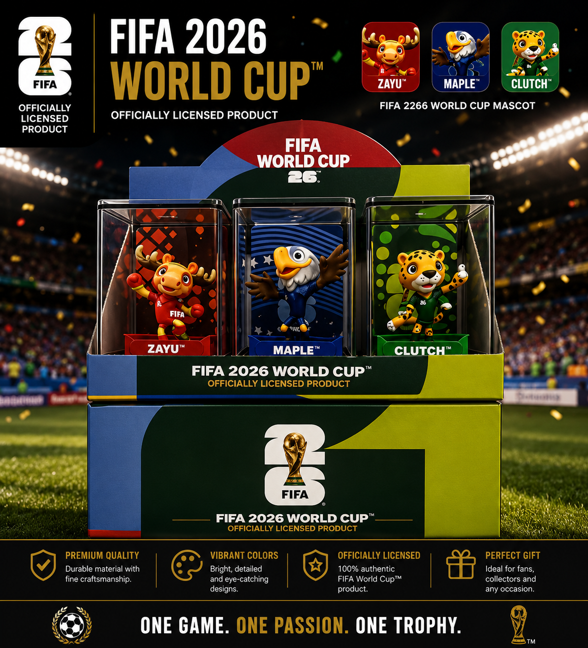 FIFA World Cup 2026 Official Mascot Collectible Set (3PCS)