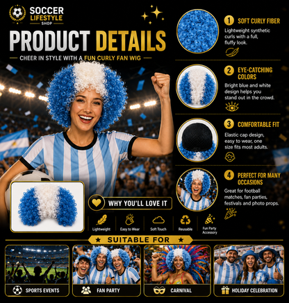 Curly Fan Wig™ – Stadium Edition