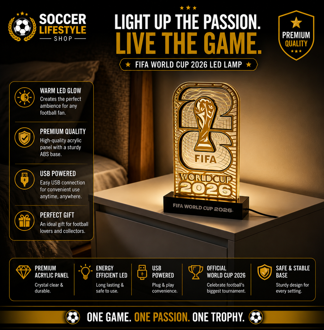Golden Trophy Night Lamp™ – Collector Edition