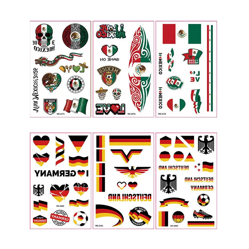 Fan Flag Tattoo Stickers™ – Match Day Edition