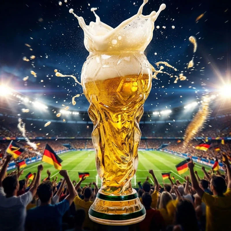 Golden Trophy Beer Glass™ – Soccer Fan Edition