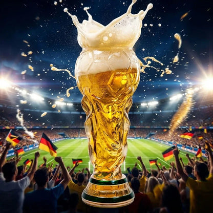 Golden Trophy Beer Glass™ – Soccer Fan Edition
