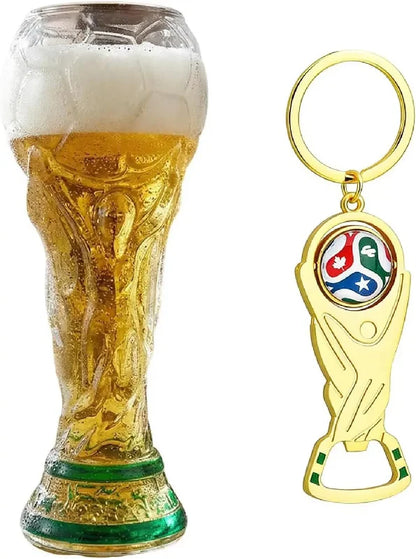 Golden Trophy Beer Glass™ – Soccer Fan Edition