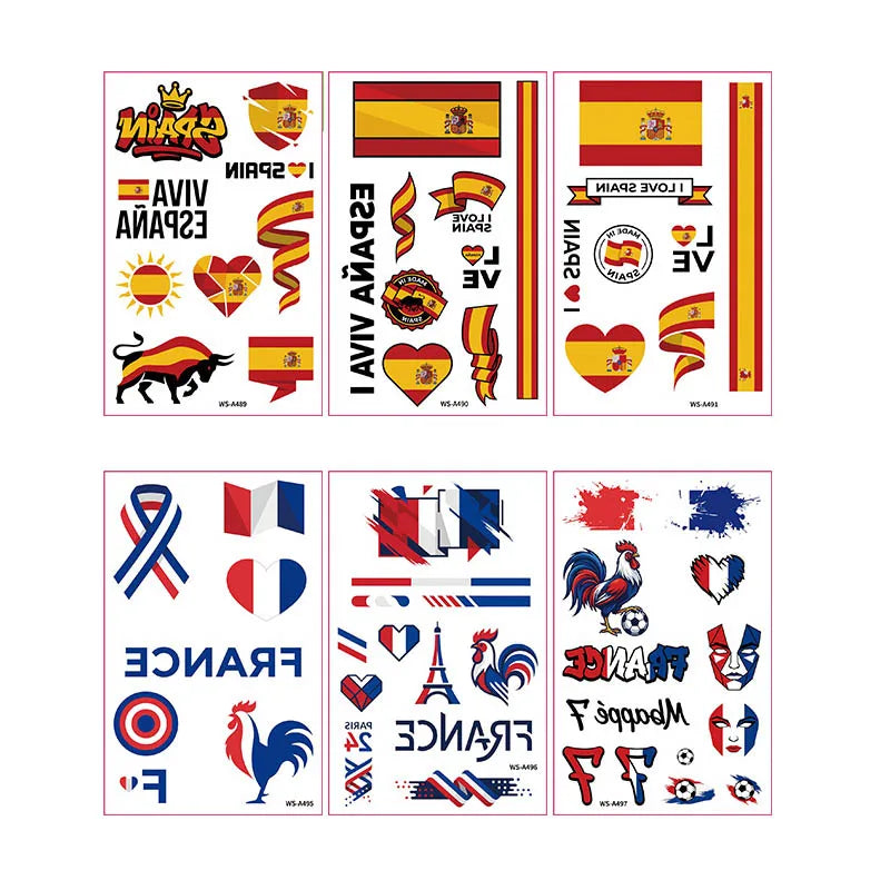 Fan Flag Tattoo Stickers™ – Match Day Edition