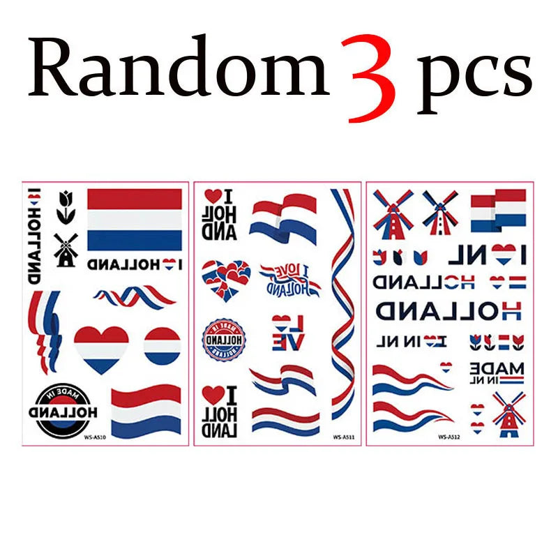 Fan Flag Tattoo Stickers™ – Match Day Edition