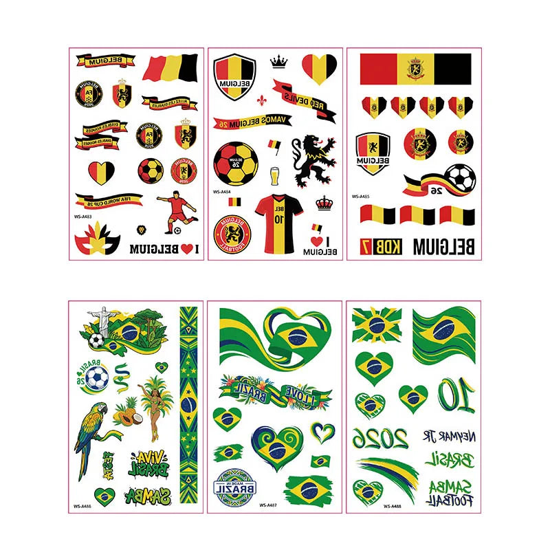 Fan Flag Tattoo Stickers™ – Match Day Edition