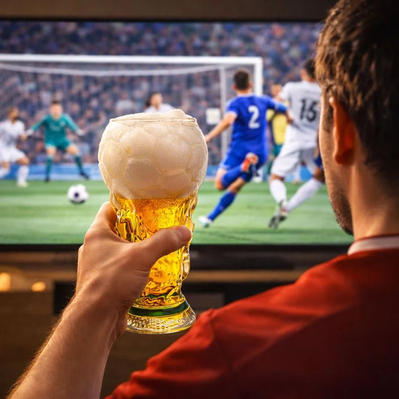 Golden Trophy Beer Glass™ – Soccer Fan Edition