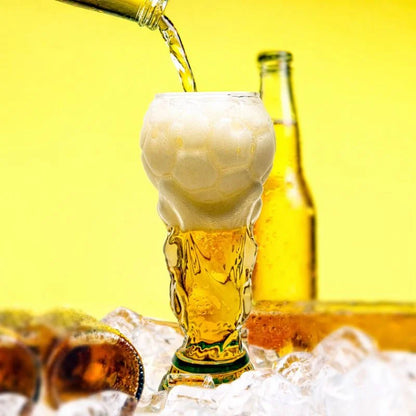 Golden Trophy Beer Glass™ – Soccer Fan Edition