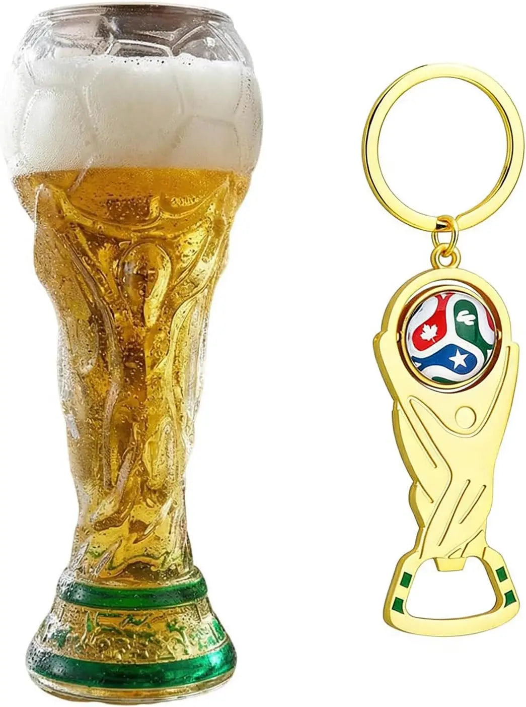 Golden Trophy Beer Glass™ – Soccer Fan Edition