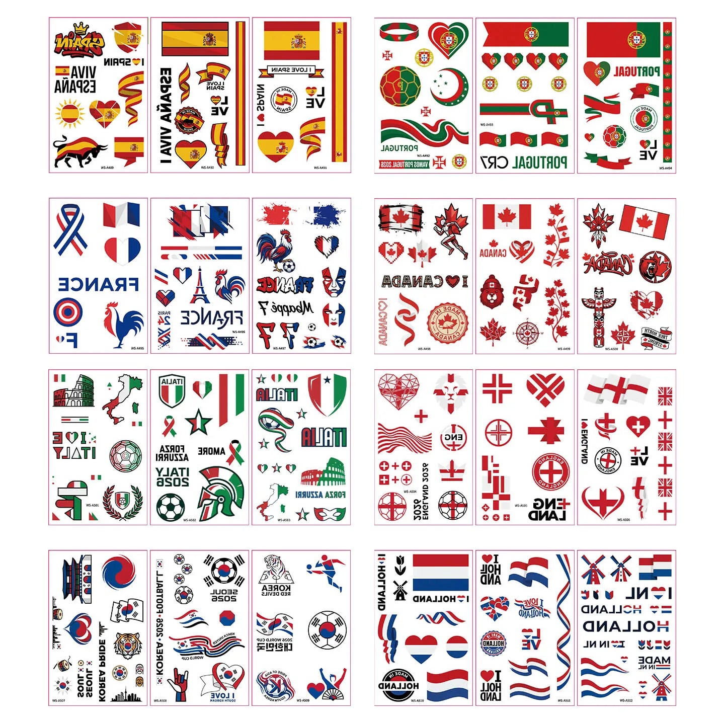 Fan Flag Tattoo Stickers™ – Match Day Edition