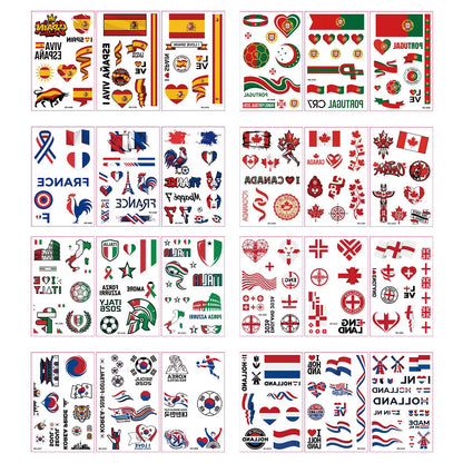 Fan Flag Tattoo Stickers™ – Match Day Edition