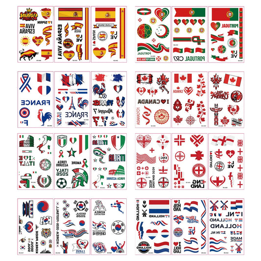 Fan Flag Tattoo Stickers™ – Match Day Edition