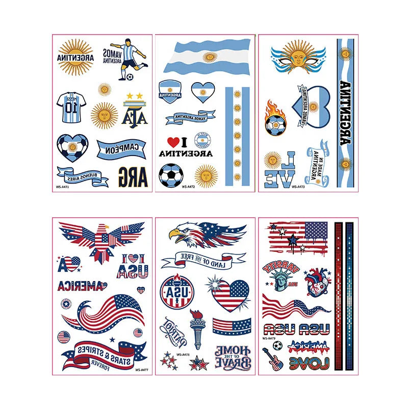Fan Flag Tattoo Stickers™ – Match Day Edition